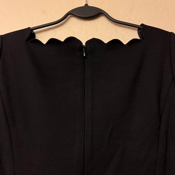 Talbots Black Shift Dress with Scalloped Edges - Picture 11 of 15